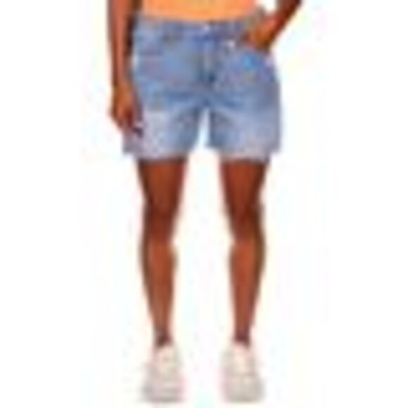 Sanctuary Destructed Cut-Hem Denim Shorts In Fade - 25 - Picture 3 of 3
